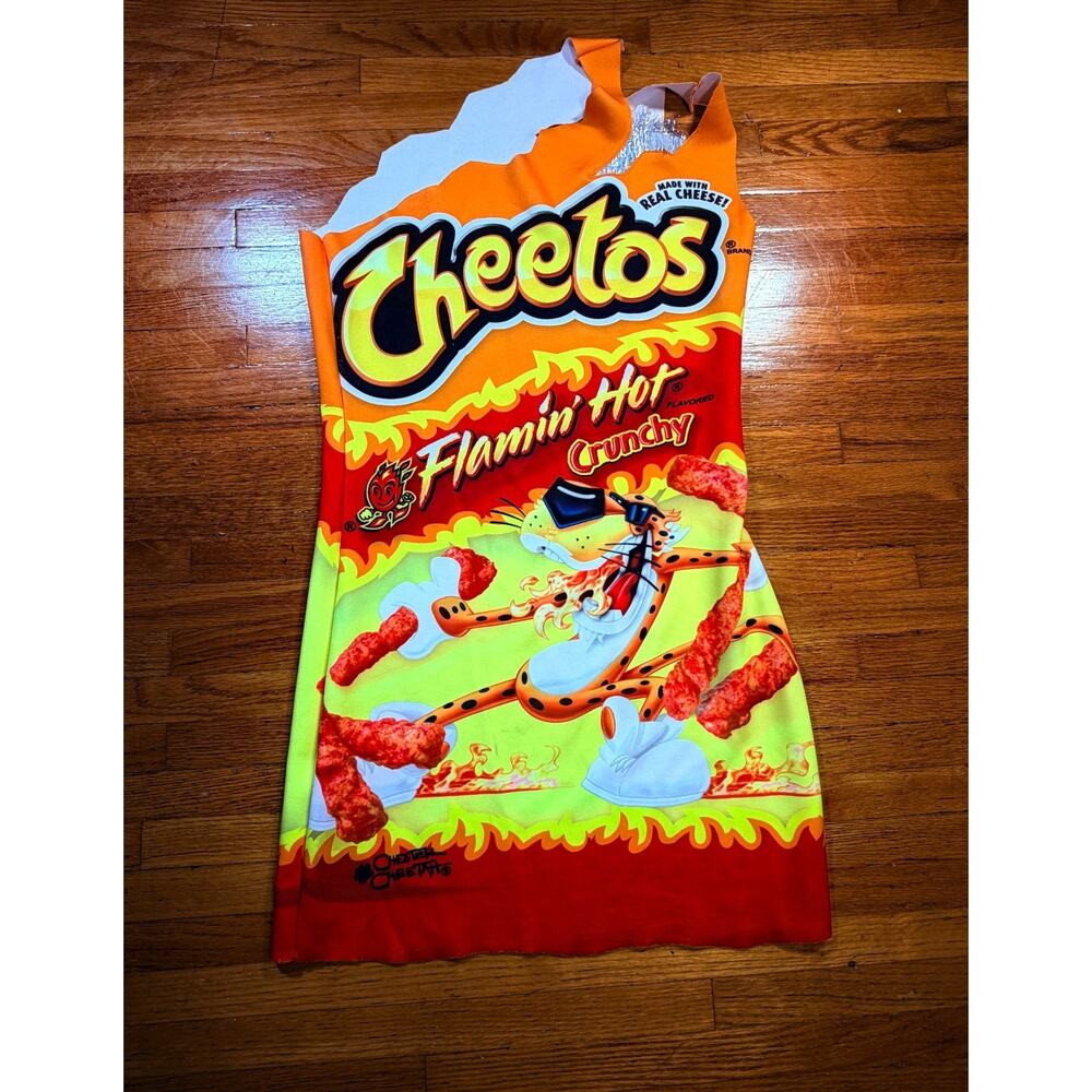Cheetos Flamin Hot Chester Costume Dress Tunic Adult One Size